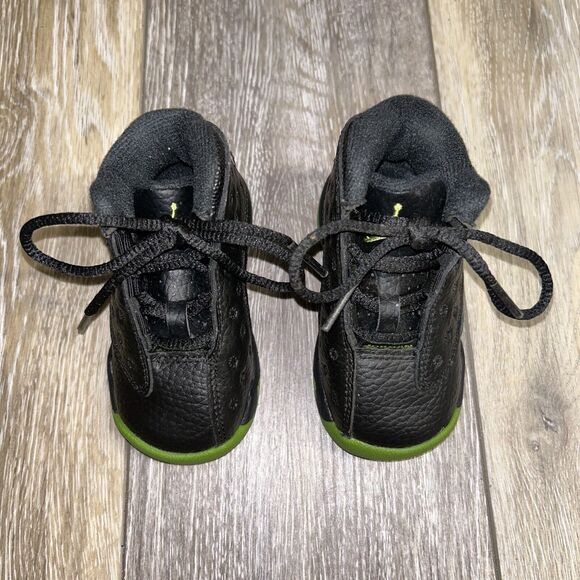 Nike Air Jordan 13 Retro 414581-042 Black Altitude Green Toddler Youth Size 4C - Picture 4 of 11